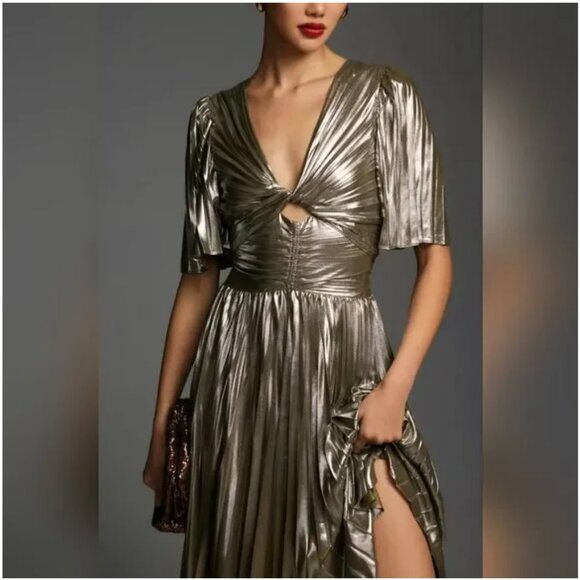 Metallic Dress By Anthropologie - Picture 2 of 4